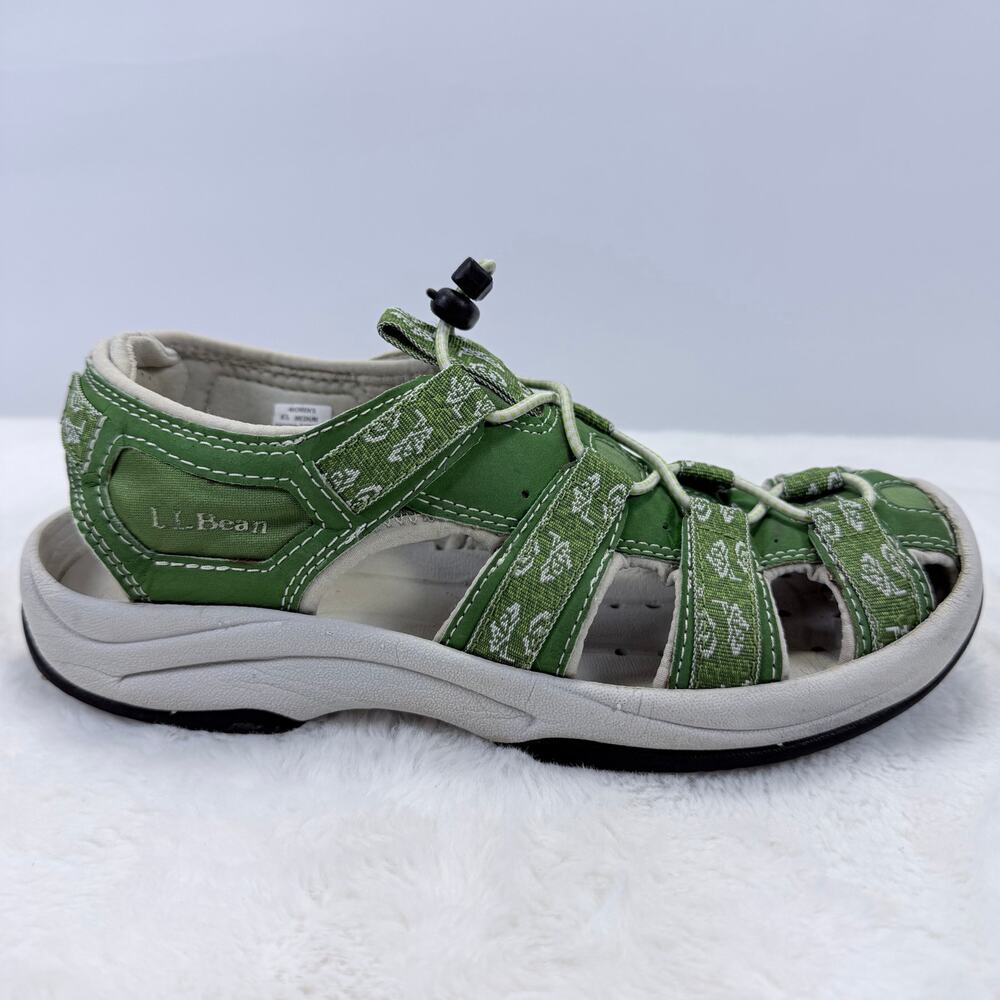 L.L.Bean Women's All Terrain Hiking Sport Sandals Green Size 6.5M